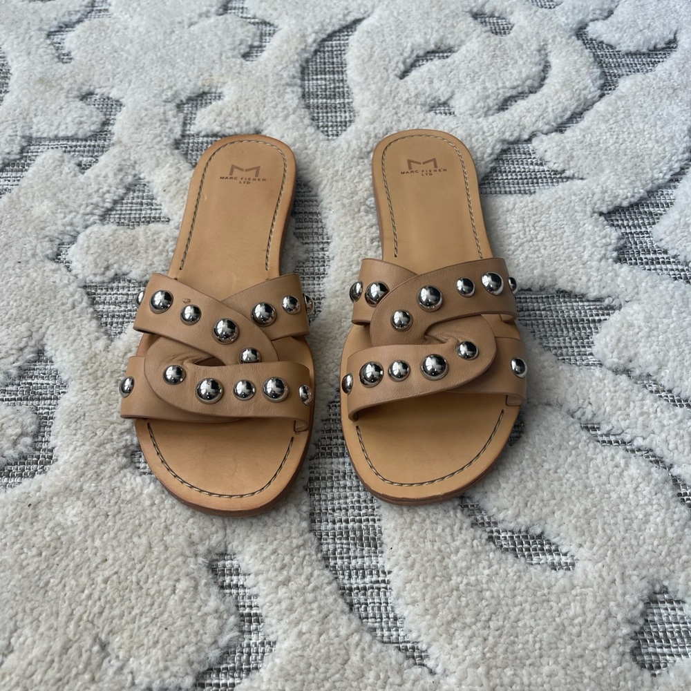 Marc Fisher Studded Slides Size 7.5 M - image 1